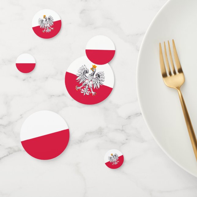 Polen Confetti, Adler, polnische Flagge Konfetti (Gruppe)