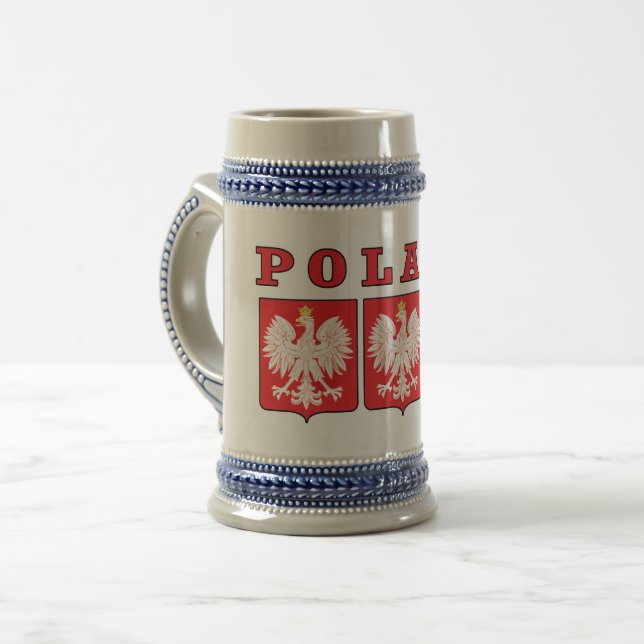 Polen Eagle Shields Bierglas (Vorderseite Links)