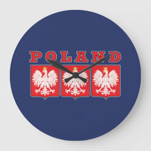Polen Eagle Shields Große Wanduhr