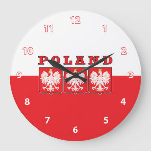 Polen Eagle Shields Große Wanduhr