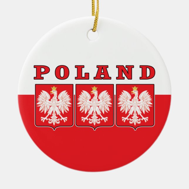 Polen Eagle Shields Keramik Ornament (Vorne)