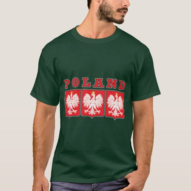 Polen Eagle Shields T-Shirt (Vorderseite)