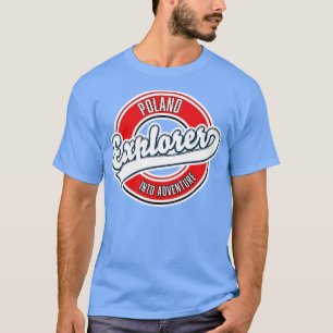 Polen Entdecker in Abenteuer Logo T-Shirt