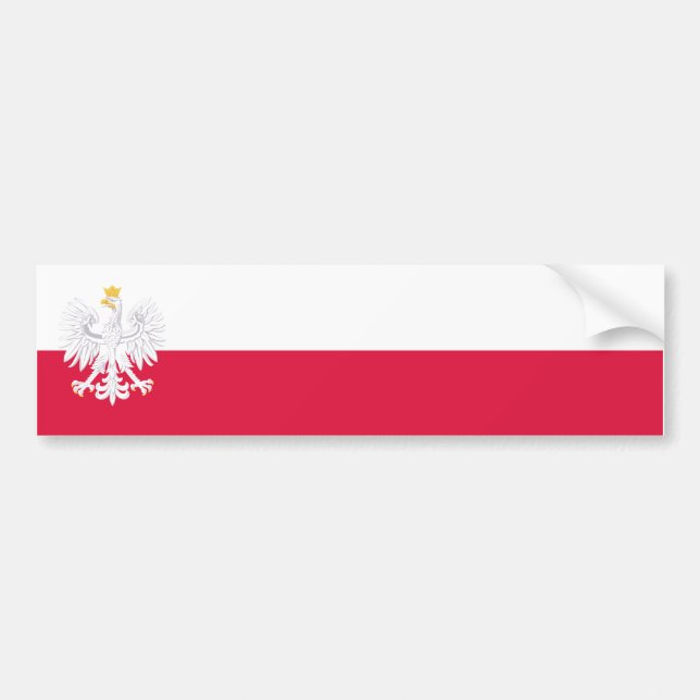 Polen Fahne/Flagge Autoaufkleber (Vorne)