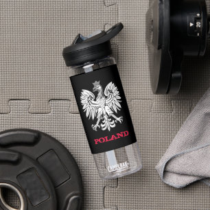 Polen Fitness und polnisches Wappen / Flagge Trinkflasche