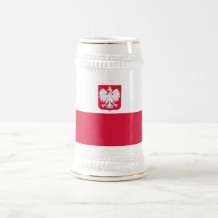 Polen Flagge Bierglas