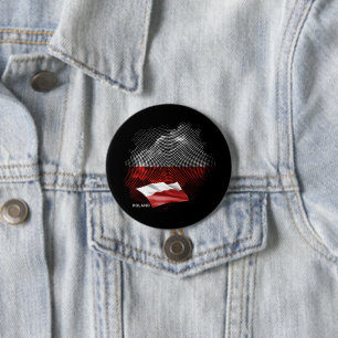 Polen-Flagge Button