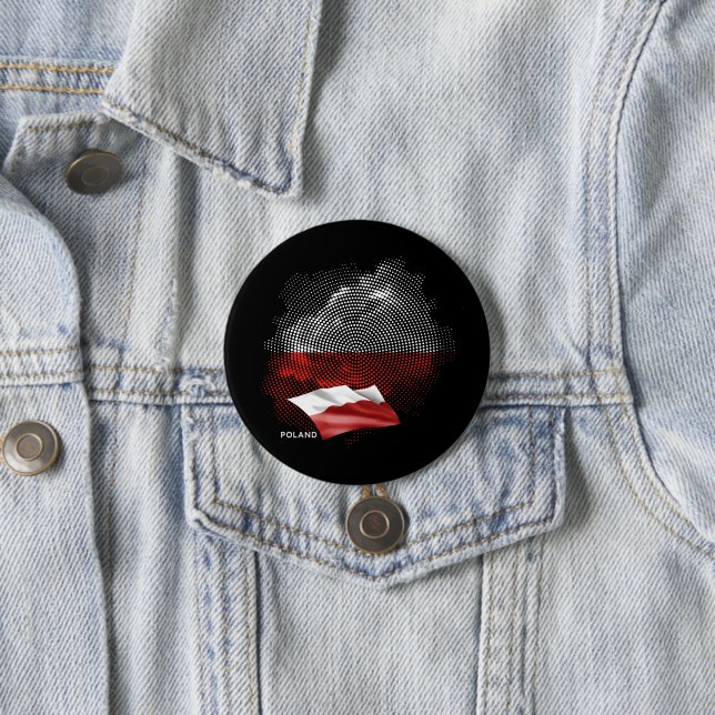 Polen-Flagge Button (Beispiel)