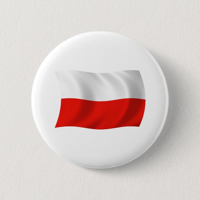 Polen-Flagge-Button Button (Vorderseite)