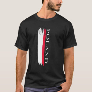 Polen Flagge Farb Streifen T-Shirt