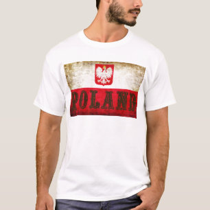 Polen Flagge Grunge T-Shirt