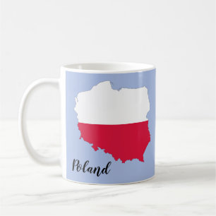 Polen Flagge Karte Kaffeetasse