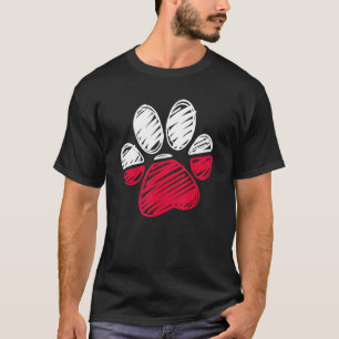 Polen-Flagge Katze & Hund Pfote Polnische Liebe &  T-Shirt