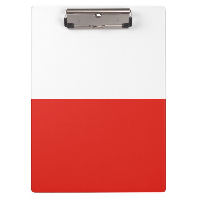Polen-Flagge Klemmbrett (Vorderseite)