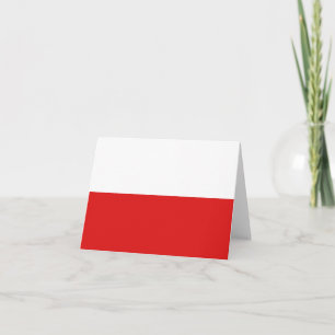 Polen Flagge Notizkarte Karte