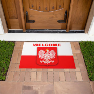 Polen Flagge Patriotic Polska Reisen Eagle Witamy Fußmatte