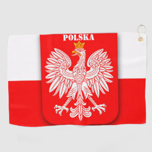 Polen Flagge Patriotischer Fußball Polska Golfhandtuch