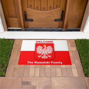 Polen Flagge Patriotisches Polska Reisen Adler Wit Fußmatte