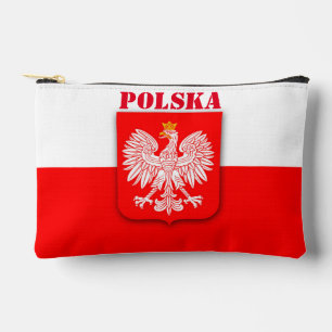 Polen Flagge Polska Patriotischer Fußball  Zubehörtasche