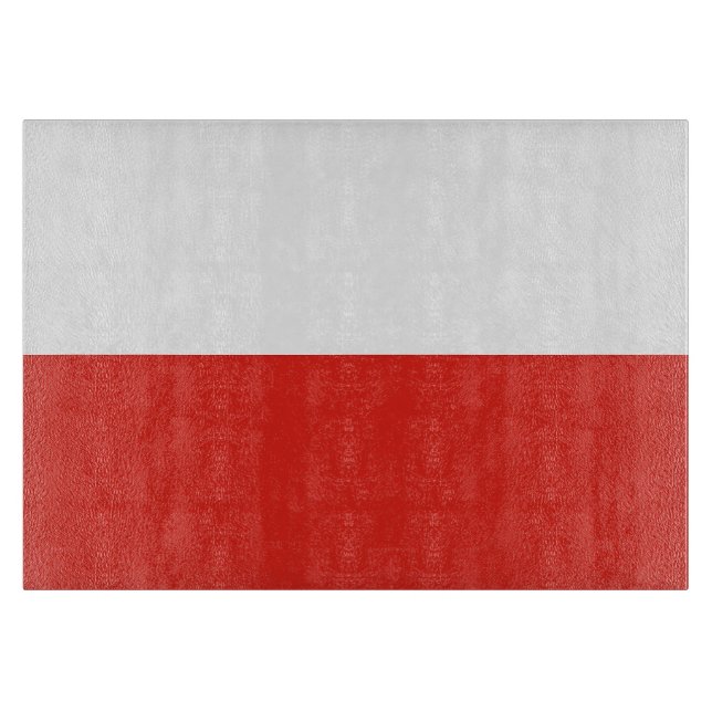 Polen-Flagge Schneidebrett (Vorderseite)