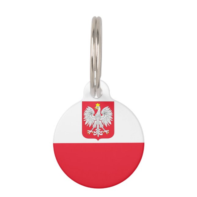 Polen-Flagge Tiernamensmarke (Rückseite)