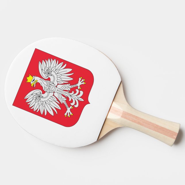 Polen-Flagge Tischtennis Schläger (Seitenansicht)