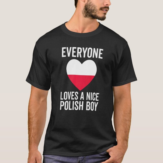Polen Flaggen Alle Lieben ein schöner polnischer J T-Shirt (Vorderseite)