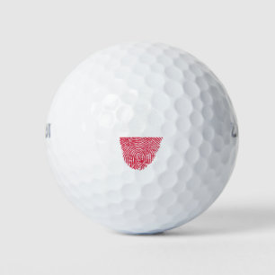 Polen Flaggen-Fingerabdruck Land-Kennziffer Golfball