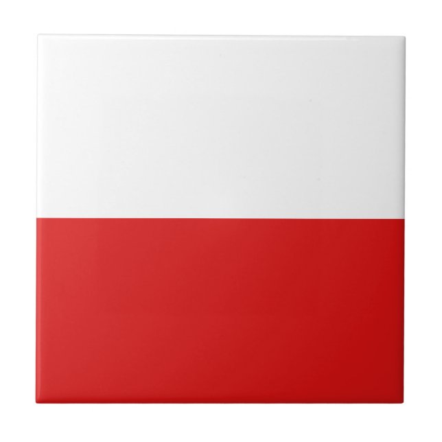 Polen-Flaggen-Keramik-Fliese Fliese (Vorderseite)
