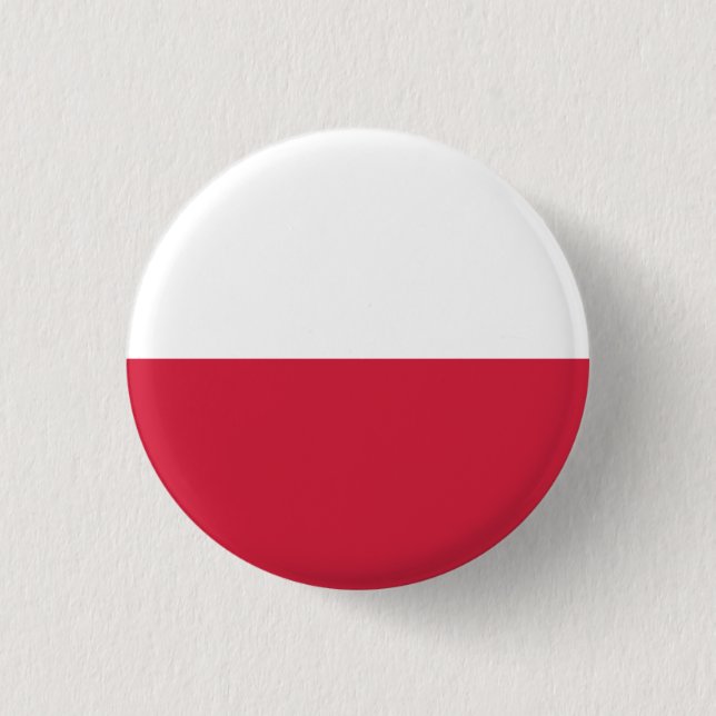 Polen-Flaggen-Knopf Button (Vorderseite)