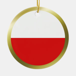 Polen Flaggen-Ornament Keramik Ornament