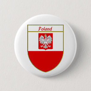 Polen-Flaggen-Schild Button