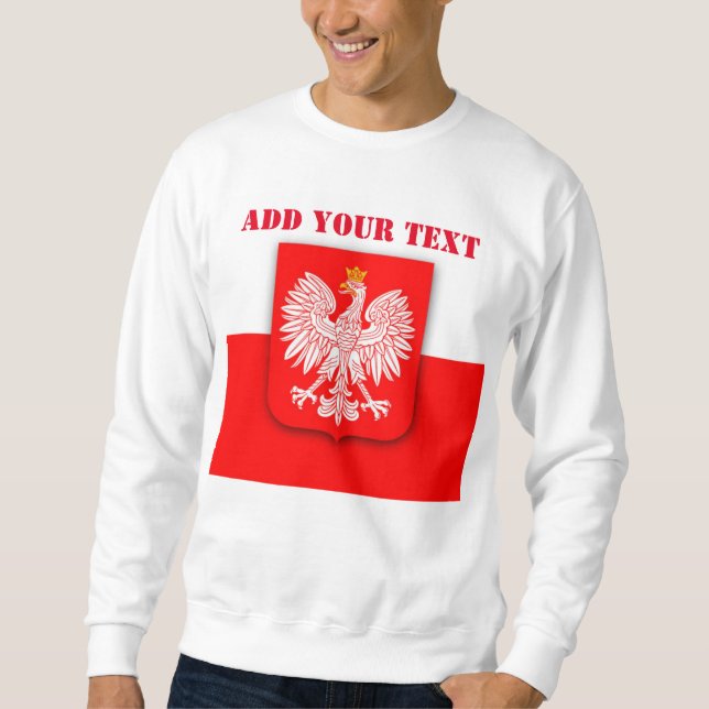 Polen Flaggenfußball Polnischer Polska Sweatshirt (Vorderseite)