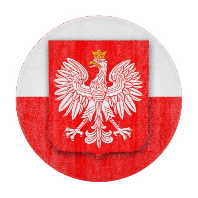Polen Flaggenpatriotisch Polska Reisen Europa Schneidebrett (Vorderseite)