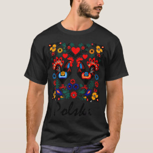 Polen Folkkunst Blume Polnisch Wycinanki Polska D T-Shirt