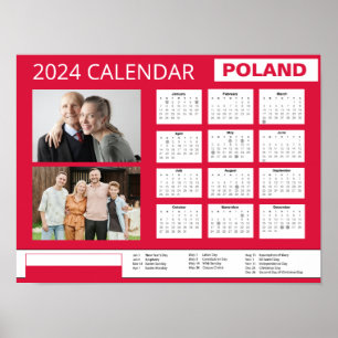 Polen   Foto hinzufügen   2024 Kalender Polnische  Poster