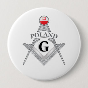 Polen Freimaurerei Zeichen Button