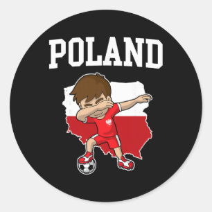 Polen Fußball Dabbing Footbyll Polska Polnische Ki Runder Aufkleber