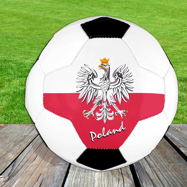 Polen - Fußball und Polnische Flagge / Sport (Von Creator hochgeladen)