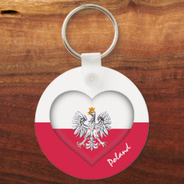 Polen & Herz, polnische Flagge, Mode / Sport Schlüsselanhänger