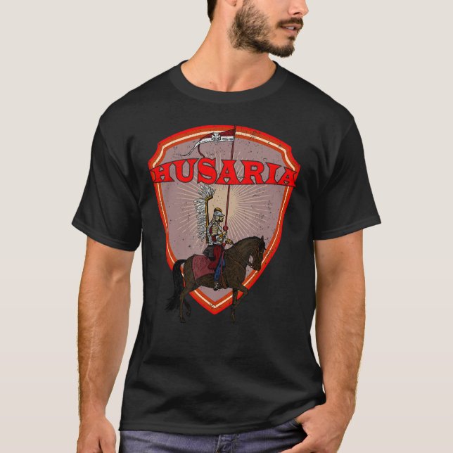 Polen Husaria Polnischer Flügelhussar-Militärpolst T-Shirt (Vorderseite)