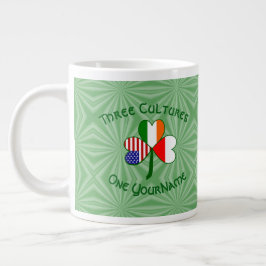 Polen - Irland - Amerikanische Kleeblatt-Fahne Per Jumbo-Tasse