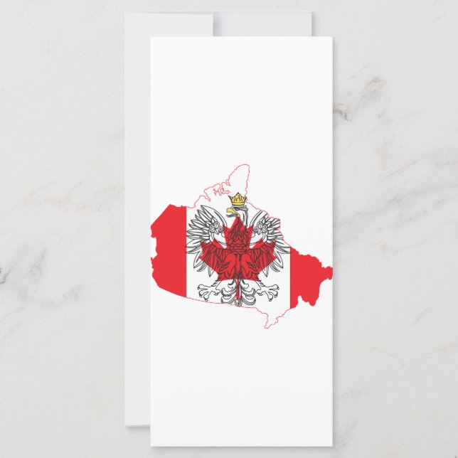 Polen - Kanadas Flag-Karte (Vorderseite)