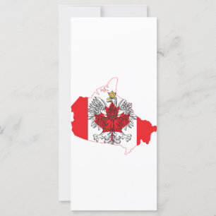 Polen - Kanadas Flag-Karte