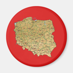 Polen Karte Magnet