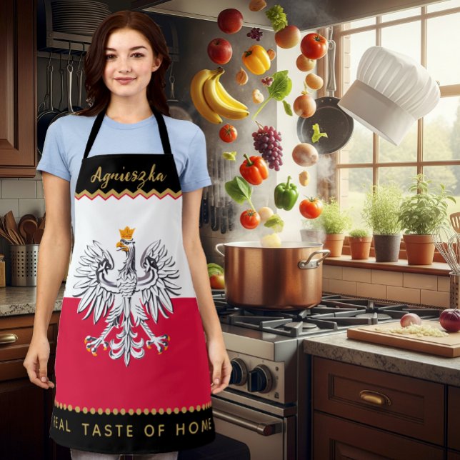 Polen Koch Schürze, polnische Schürze der Flagge (Poland Chefs Apron / patriotic, name)
