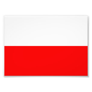 Polen - Länderkennzeichen rot Fotodruck