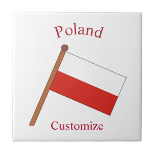 Polen Landesflagge Thunder_Cove Fliese