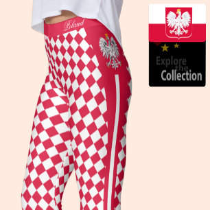 Polen Leggings, Premium Mode, polnische Flagge Leggings