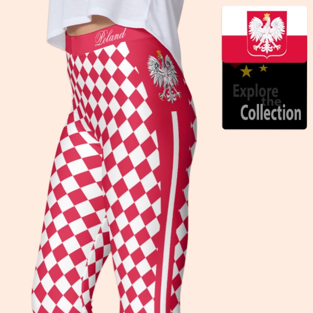 Polen Leggings, Premium Mode, polnische Flagge Leggings (Von Creator hochgeladen)